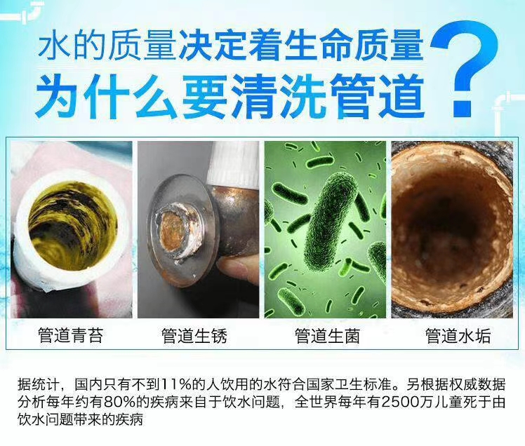 给家里的水管做清洗保障用水健康刻不容缓